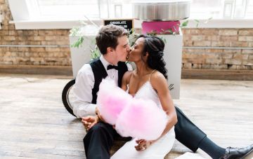 Adorable Loft Wedding Inspiration With A Cotton Candy Cart