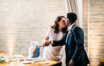 Navy & Gold Architectural Seattle Wedding