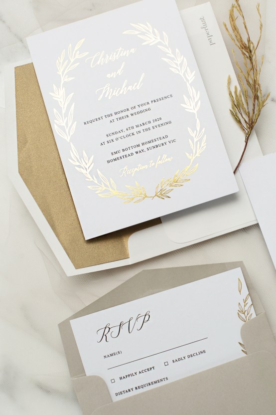 Gorgeous Custom Wedding Invitations By Paperlust 5