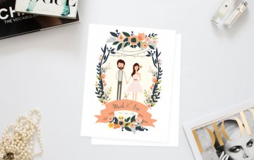 Personalised Portrait & Paper Goods; Illustrated Wedding Stationery