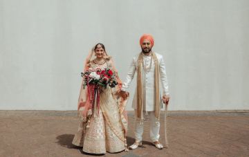 Colorful Multicultural Indian Sikh & Kiwi Waterfall Wedding