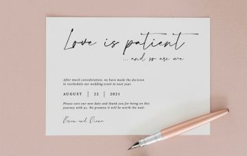 20 Cute Change The Date Cards For Postponing Your Wedding Day