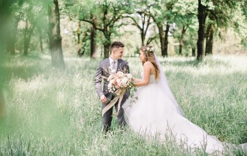 Whimsical Floral-Filled Woodland Wedding