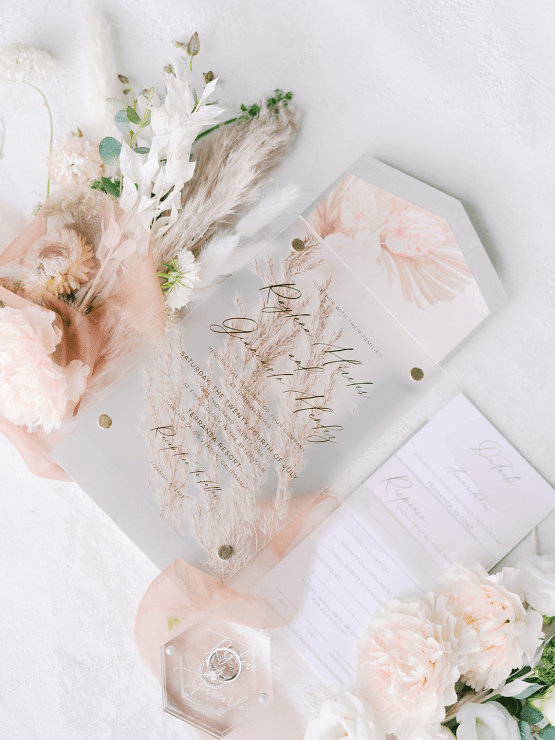 Boho Wedding With Pampas Grass – Netta Benshabu Wedding Dress – Michelle Flores Photography 12