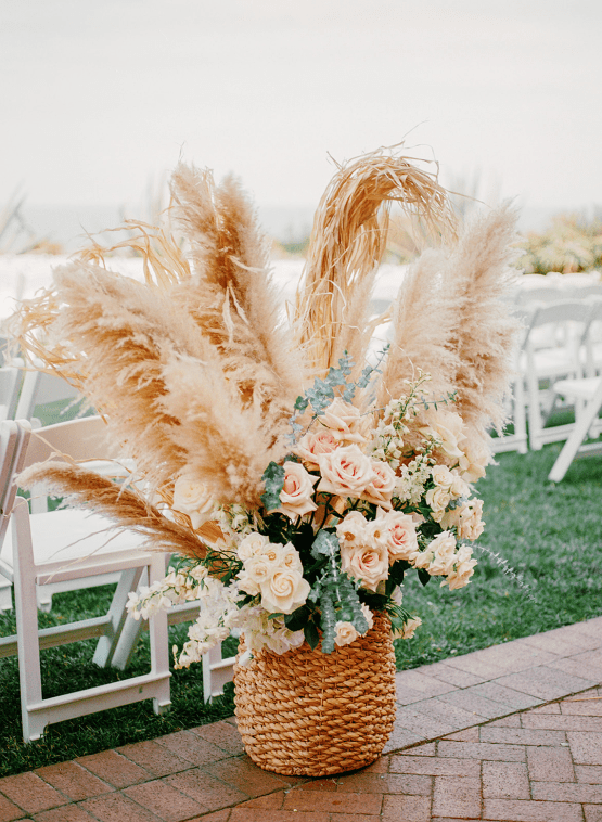 Boho Wedding With Pampas Grass – Netta Benshabu Wedding Dress – Michelle Flores Photography 25