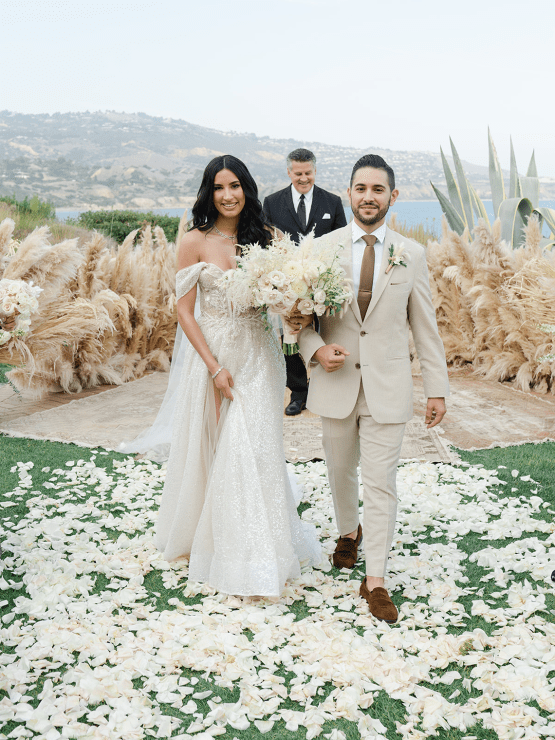 Boho Wedding With Pampas Grass – Netta Benshabu Wedding Dress – Michelle Flores Photography 37