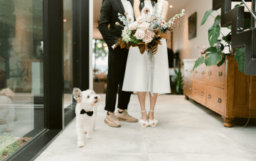 Wedding Postponed, This Couple Had A Stylish, Modern Minimony