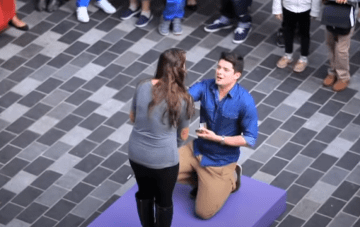 Magical Wedding Proposal Spectacle on Oxford Street, London