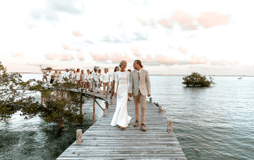 A Breathtaking Sunrise Wedding Over The Waters Of Mozambique